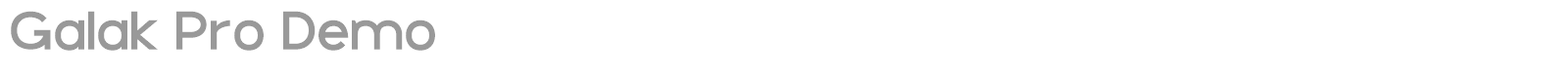 Galak Pro font preview